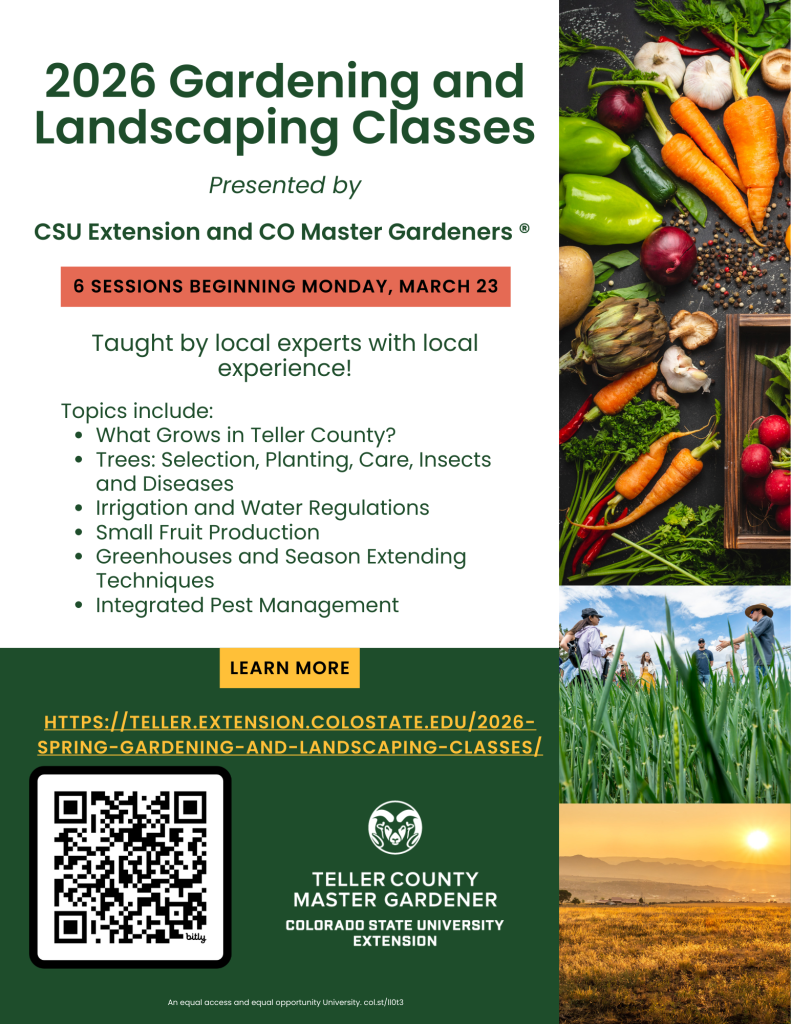 Flyer for 2026 Gardening and Landscaping Classes